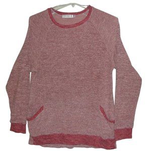 Gadewake Sweater Womens Medium Pink Burgundy textured heather lightweight tunic